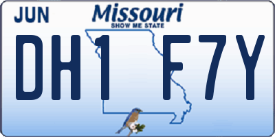 MO license plate DH1F7Y