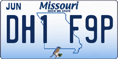 MO license plate DH1F9P