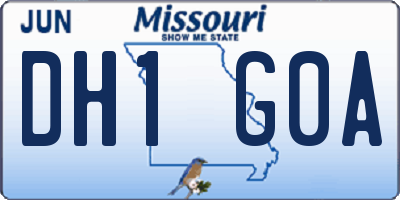 MO license plate DH1G0A