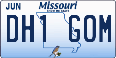 MO license plate DH1G0M