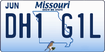 MO license plate DH1G1L