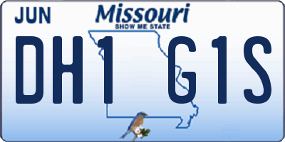 MO license plate DH1G1S