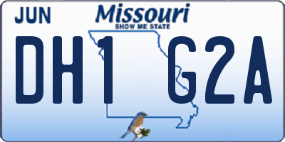 MO license plate DH1G2A
