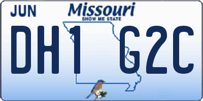 MO license plate DH1G2C