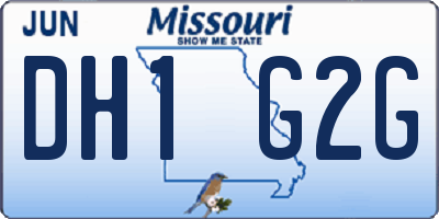 MO license plate DH1G2G