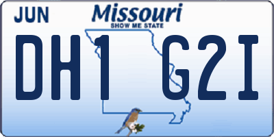 MO license plate DH1G2I