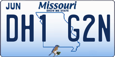 MO license plate DH1G2N