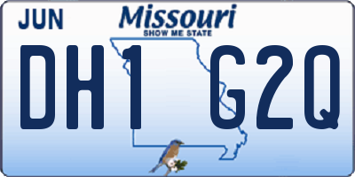 MO license plate DH1G2Q