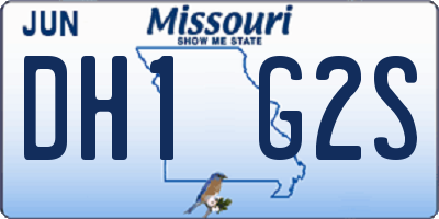 MO license plate DH1G2S