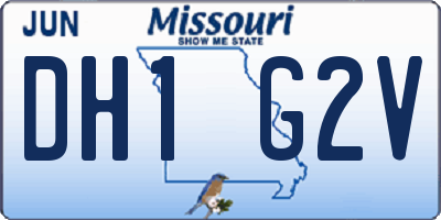 MO license plate DH1G2V