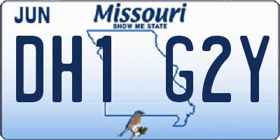 MO license plate DH1G2Y