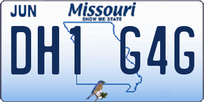 MO license plate DH1G4G