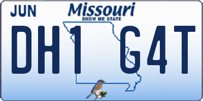 MO license plate DH1G4T