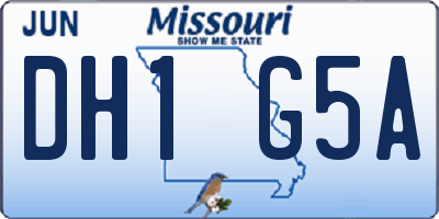 MO license plate DH1G5A