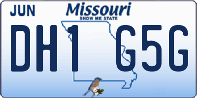 MO license plate DH1G5G
