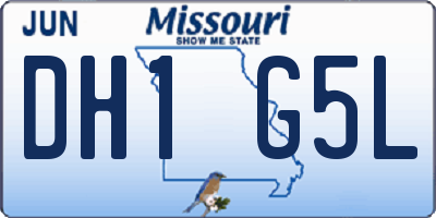 MO license plate DH1G5L