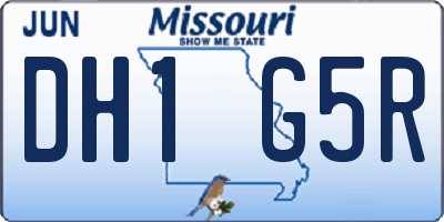 MO license plate DH1G5R