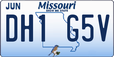 MO license plate DH1G5V