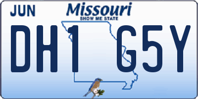 MO license plate DH1G5Y