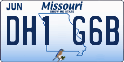 MO license plate DH1G6B