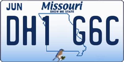 MO license plate DH1G6C