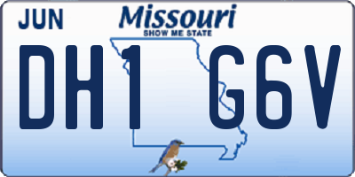 MO license plate DH1G6V