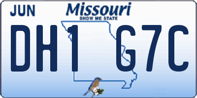 MO license plate DH1G7C