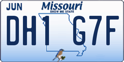 MO license plate DH1G7F