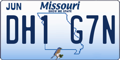 MO license plate DH1G7N