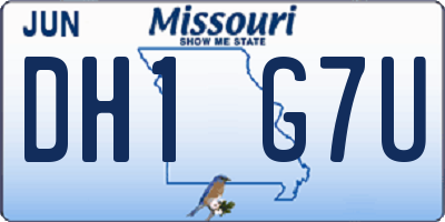 MO license plate DH1G7U