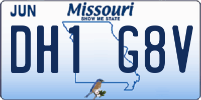 MO license plate DH1G8V