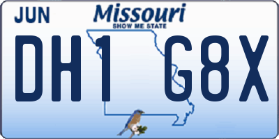 MO license plate DH1G8X