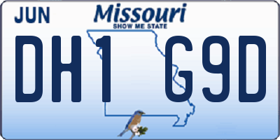MO license plate DH1G9D