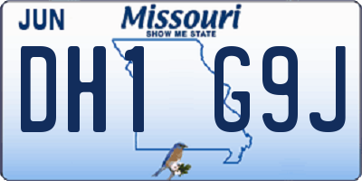 MO license plate DH1G9J