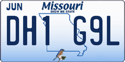 MO license plate DH1G9L