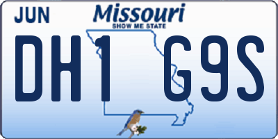 MO license plate DH1G9S