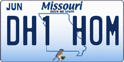 MO license plate DH1H0M