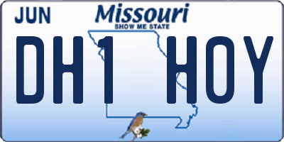 MO license plate DH1H0Y