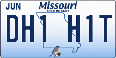 MO license plate DH1H1T