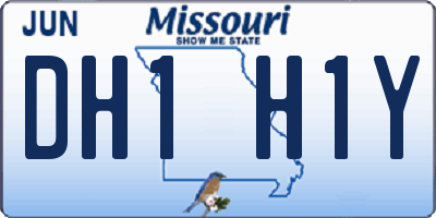MO license plate DH1H1Y