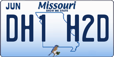 MO license plate DH1H2D