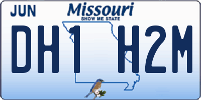 MO license plate DH1H2M