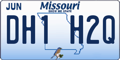 MO license plate DH1H2Q