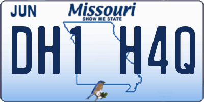 MO license plate DH1H4Q