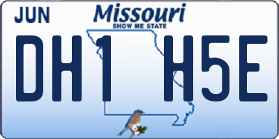 MO license plate DH1H5E