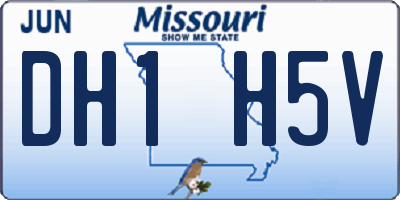 MO license plate DH1H5V