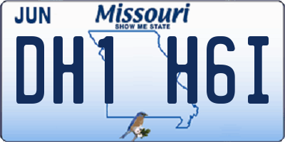 MO license plate DH1H6I