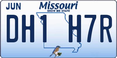 MO license plate DH1H7R