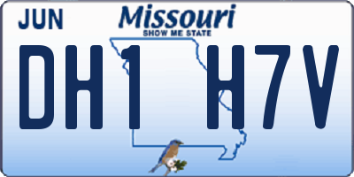 MO license plate DH1H7V