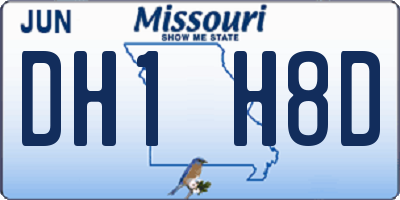 MO license plate DH1H8D